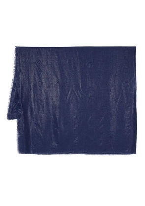 D'aniello frayed-edge scarf - Blue