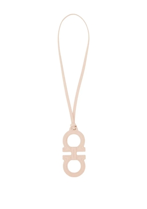 Ferragamo double gancini leather charm - Pink