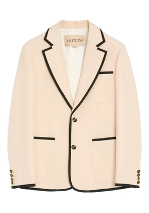 Valentino Garavani single-breasted piping blazer - Neutrals