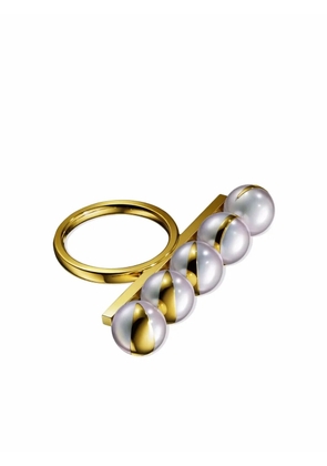 TASAKI 18kt yellow gold Collection Line Balance Eclipse pearl ring