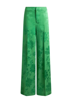 ETRO floral-motif jacquard trousers - Green