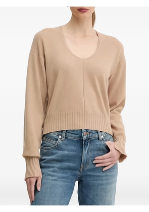 TWINSET ribbed-trim sweater - Neutrals