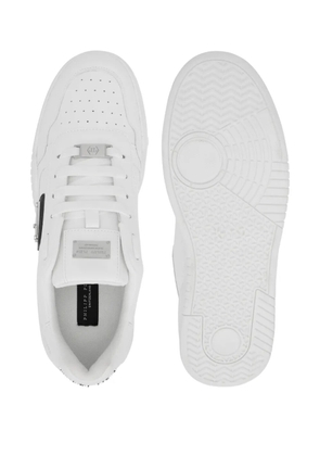 Philipp Plein perforated-detail low-top sneakers - White