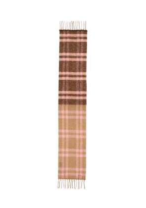 Paul Smith fringed check scarf - Brown