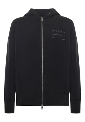 Hogan logo-print hoodie - Black