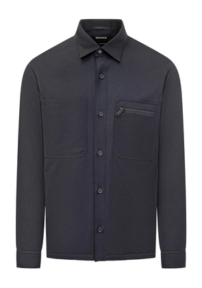 Zegna zip-pocket overshirt - Black