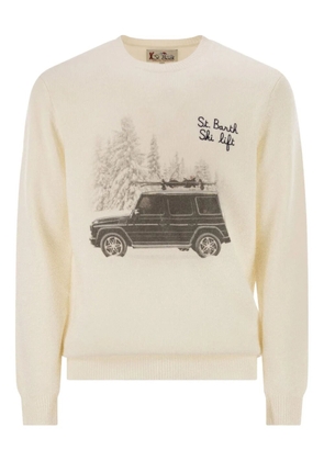 MC2 Saint Barth HERON embroidered crew-neck sweater - Neutrals
