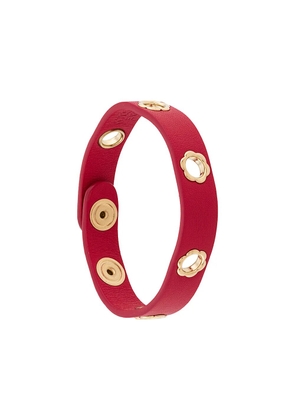 Ferragamo flower eyelet adjustable bracelet - Red