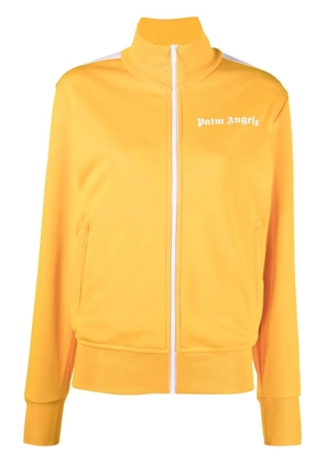 Palm Angels logo-print zip-up track jacket - Yellow