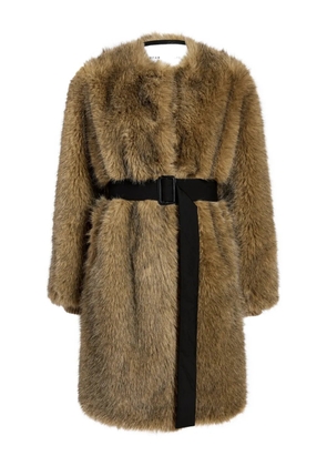 Proenza Schouler White Label faux fur belted Khai coat - Brown