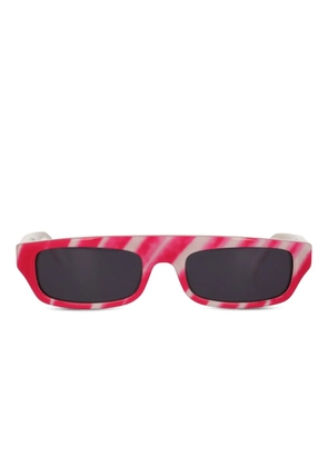 Moschino Pre-Owned logo-detailed rectangle-frame sunglasses - Pink