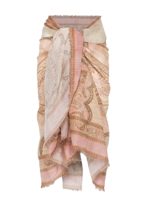 ZIMMERMANN printed cotton pareo - Brown
