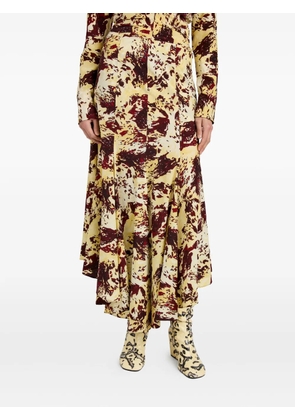 Proenza Schouler Joelle printed midi skirt - Yellow
