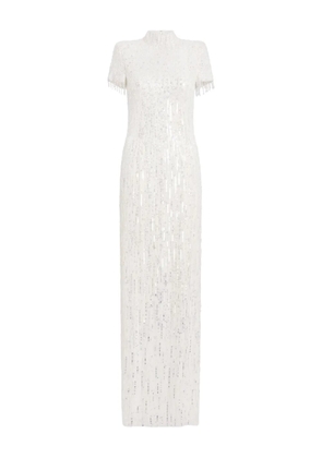 Jenny Packham Madeleine sequin beaded dress - White