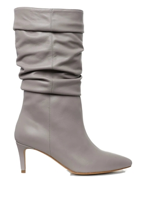 GINISSIMA 65mm Eva Slouchy leather boots - Grey