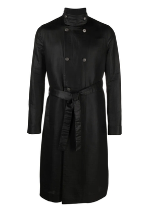 SAPIO double-breasted belted coat - Black