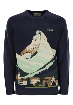 MC2 Saint Barth Heron C mountain graphic sweater - Blue