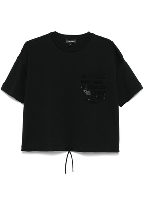 Emporio Armani logo-embellished T-shirt - Black