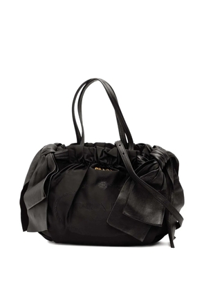 Prada Pre-Owned 2013-2025 Tessuto Logo Bow satchel - Black