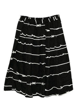Black Comme Des Garçons printed skirt