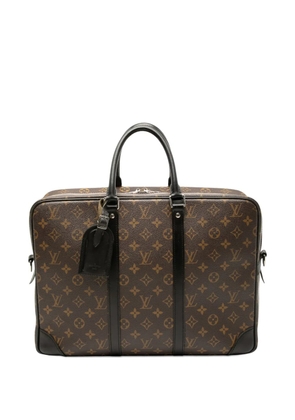 Louis Vuitton Pre-Owned 2009 Monogram Macassar Porte Documents Voyage GM business bag - Brown