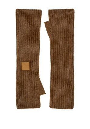 Ferragamo thumbhole-design hand warmer - Brown