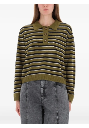 Baum Und Pferdgarten striped buttoned polo top - Green