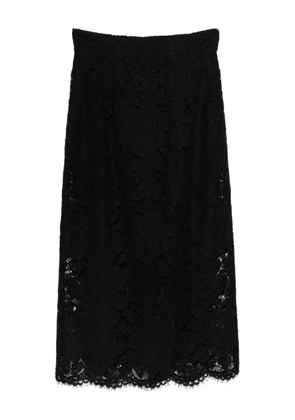 Dolce & Gabbana lace-trim midi skirt - Black