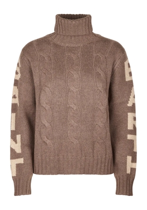 MC2 Saint Barth cable-knit roll-neck sweater - Brown