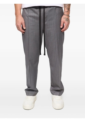 HAMZA 247 pinstripe drawstring-fastening track pants - Grey