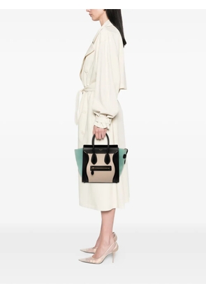 Celine Pre-Owned 2017 Micro Tricolor Leather Luggage Tote handbag - Brown