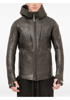 Isaac Sellam Experience Malfeiteur hooded zip-up leather jacket - Black