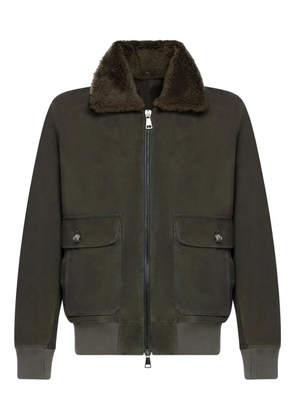 FRANZESE COLLECTION collar leather jacket - Green