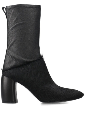 Premiata furry heel boots - Black