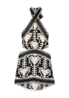 Johanna Ortiz Tide halterneck cut-out mini dress - Black