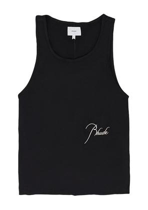 RHUDE logo-detail tank top - Black