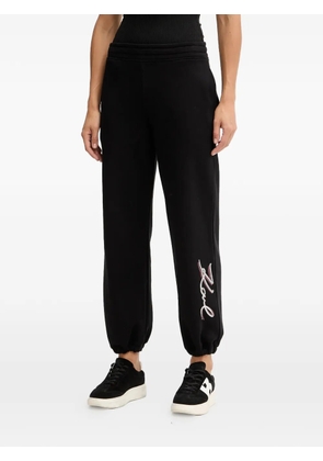 Karl Lagerfeld sequin-embellished logo track pants - Black