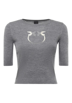 PINKO logo-embellishment T-shirt - Grey