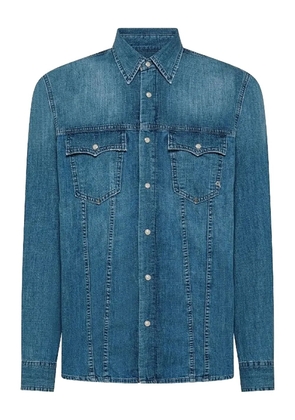 Cycle chest-pocket button-fastening shirt - Blue
