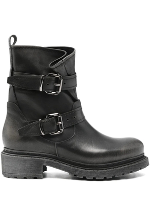 Metisse 40mm buckle round-toe boots - Black