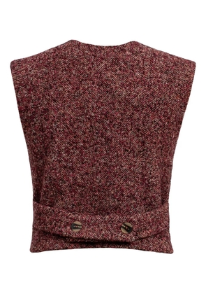 REMAIN zipped vest top - Red