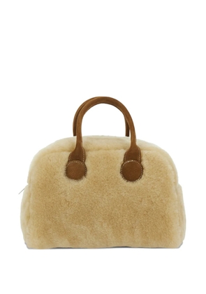 Marge Sherwood shearling tote bag - Neutrals