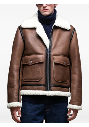 A.P.C. shearling-trim jacket - Brown