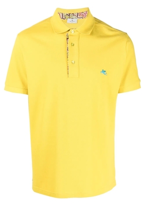 ETRO embroidered-motif polo shirt - Yellow