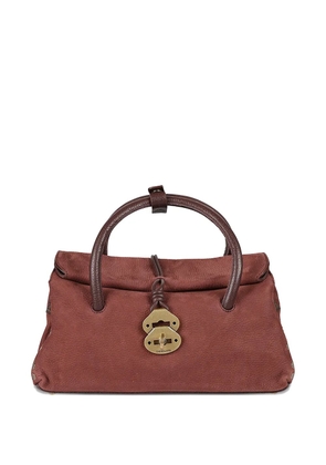 Zanellato knotted-closure studded tote bag - Brown