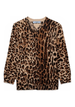 Prada animal-print button-up cardigan - Brown