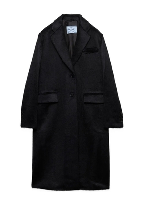 Prada velvet single-breasted coat - Blue