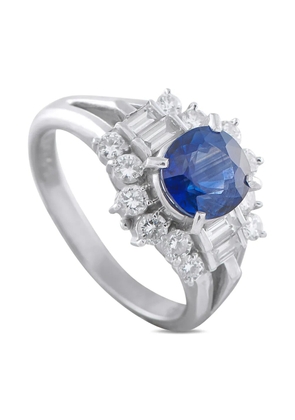 LB Exclusive platinum sapphire diamond ring - Silver