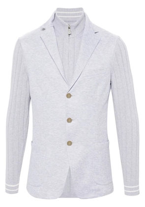 Eleventy mélange-effect panelled blazer - Grey