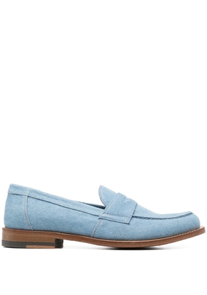 Scarosso penny-slot denim loafers - Blue